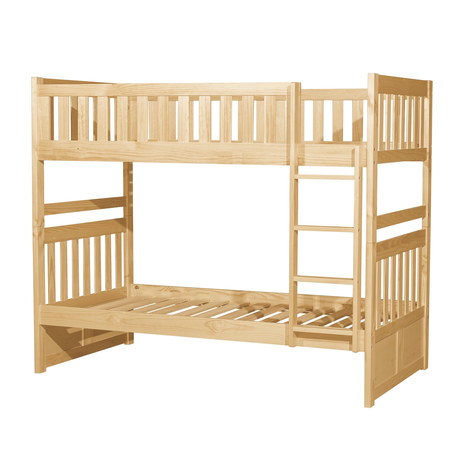 Bartly Pine Twin/Twin Bunk Bed - SET | B2043-1 | B2043-2 | B2043-SL - Bien Home Furniture & Electronics