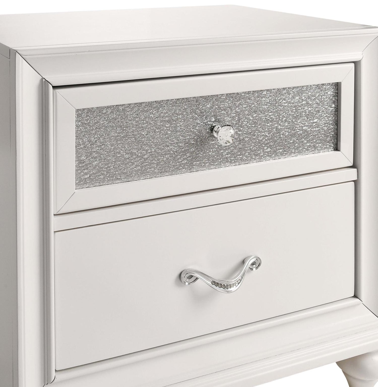 Barzini 2-Drawer Nightstand White - 205892 - Bien Home Furniture & Electronics
