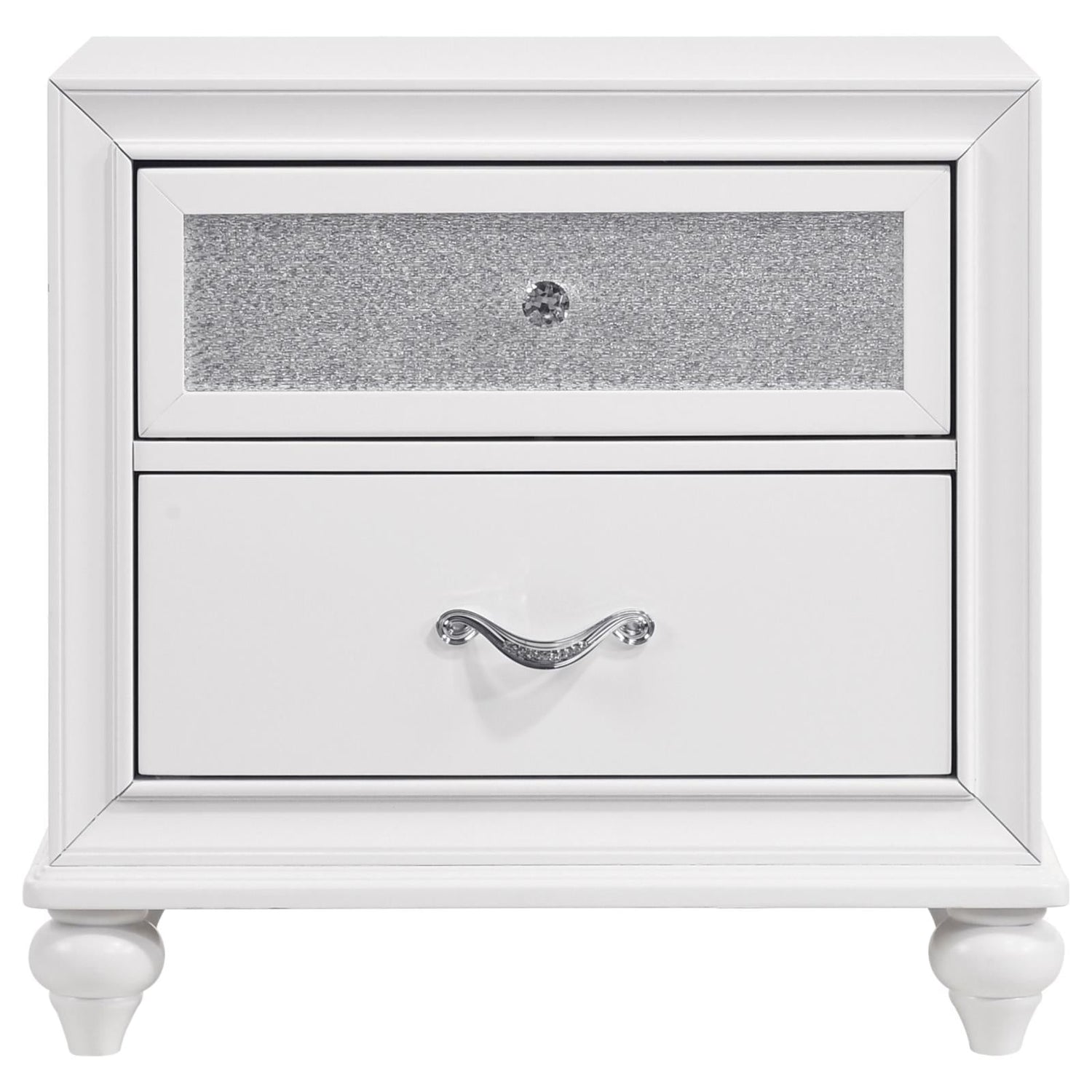 Barzini 2-Drawer Nightstand White - 205892 - Bien Home Furniture & Electronics