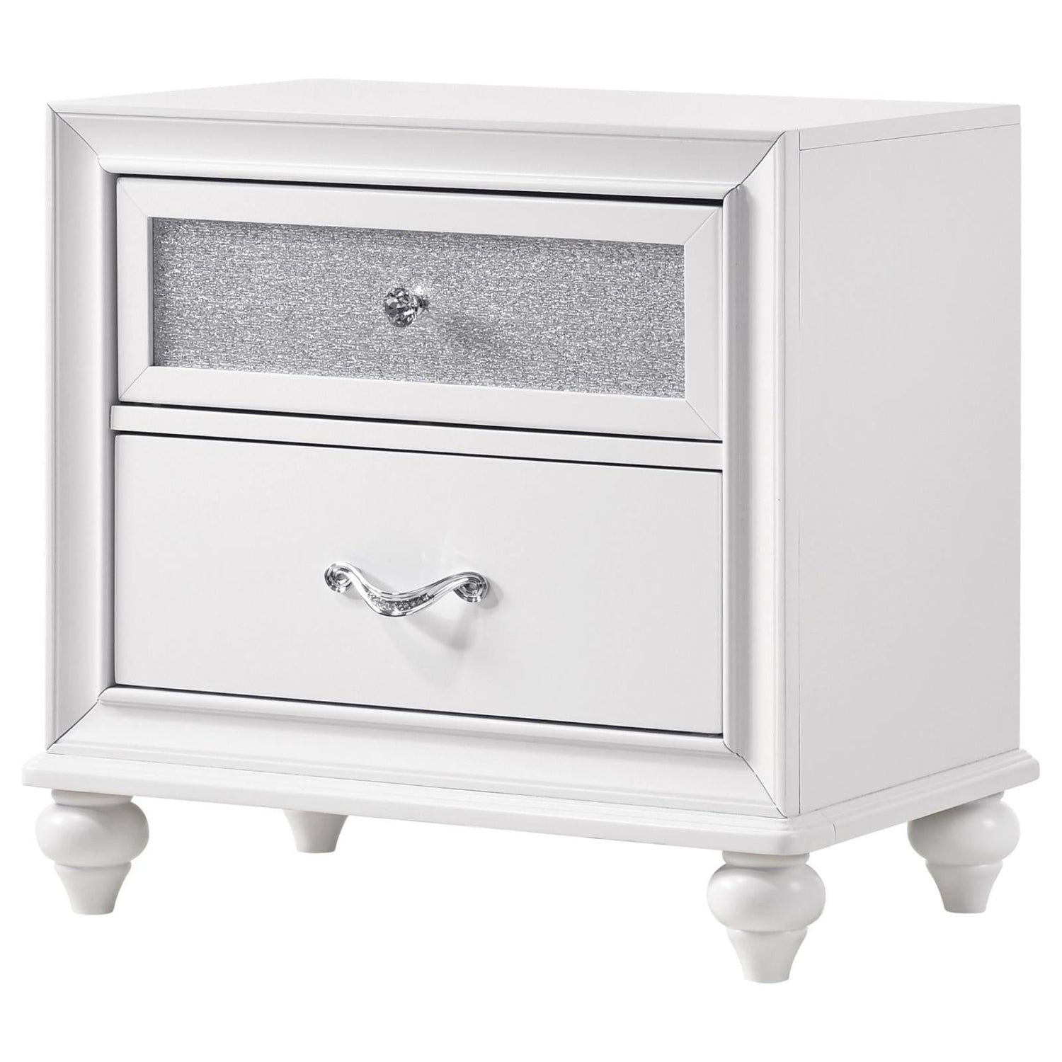Barzini 2-Drawer Nightstand White - 205892 - Bien Home Furniture & Electronics