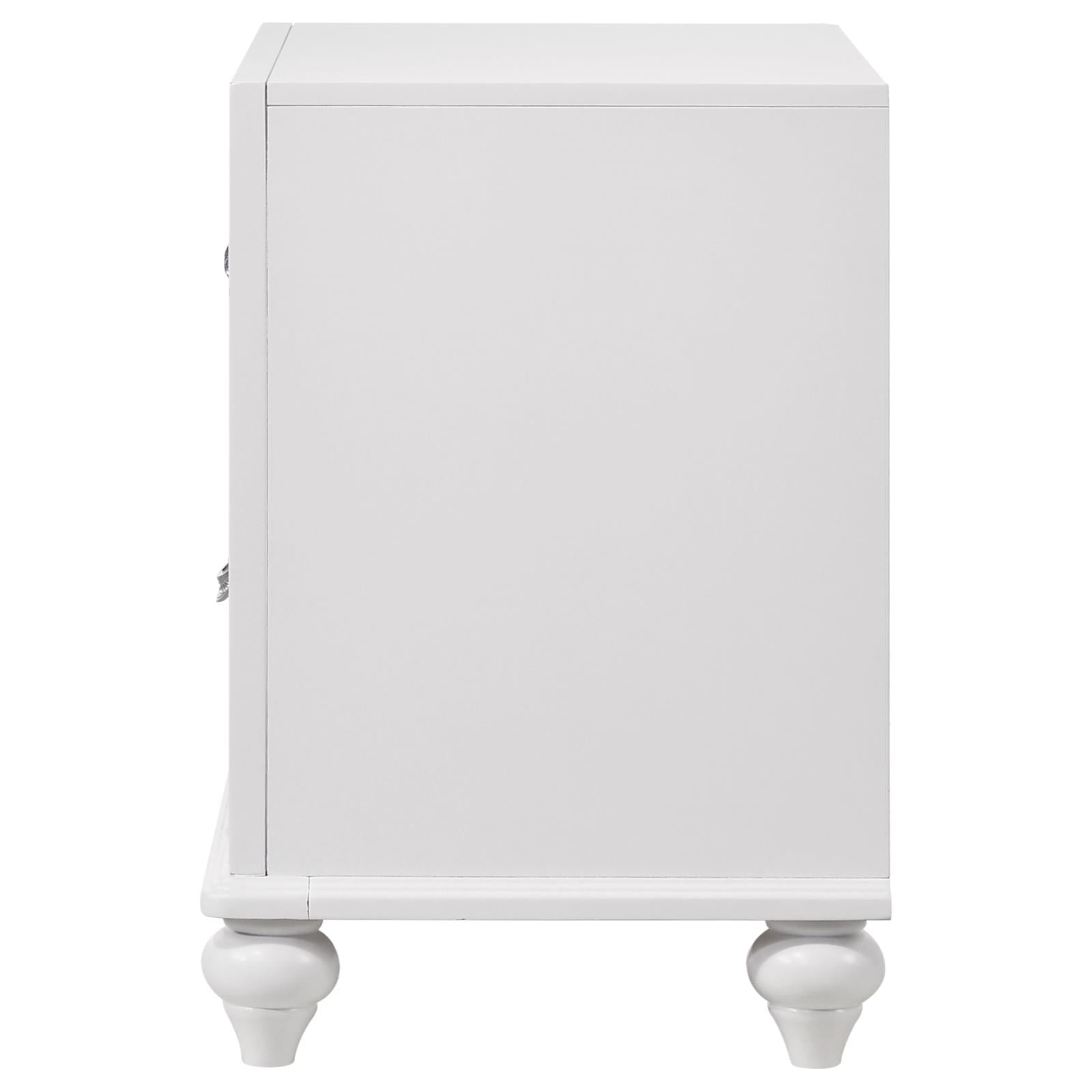 Barzini 2-Drawer Nightstand White - 205892 - Bien Home Furniture & Electronics