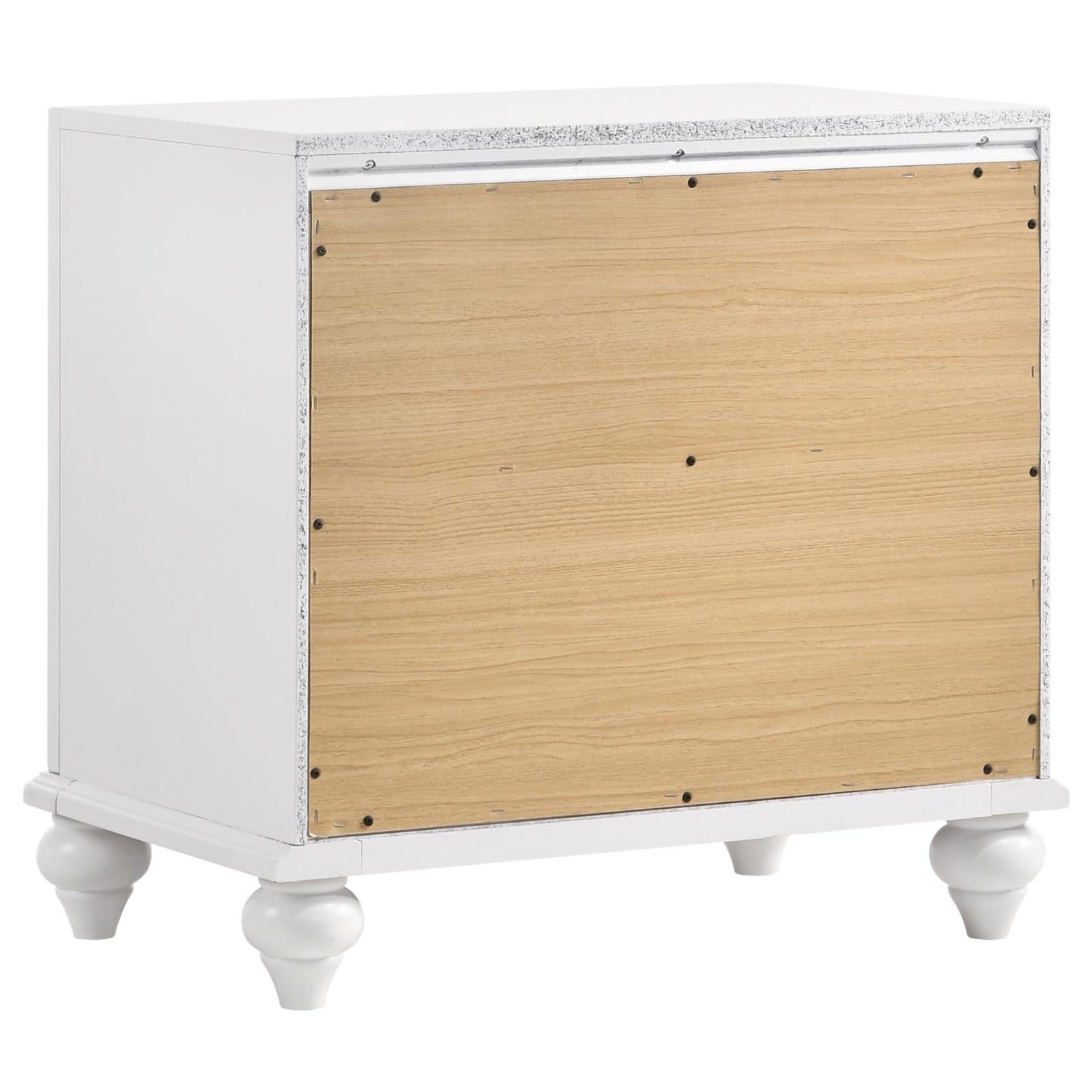 Barzini 2-Drawer Nightstand White - 205892 - Bien Home Furniture & Electronics