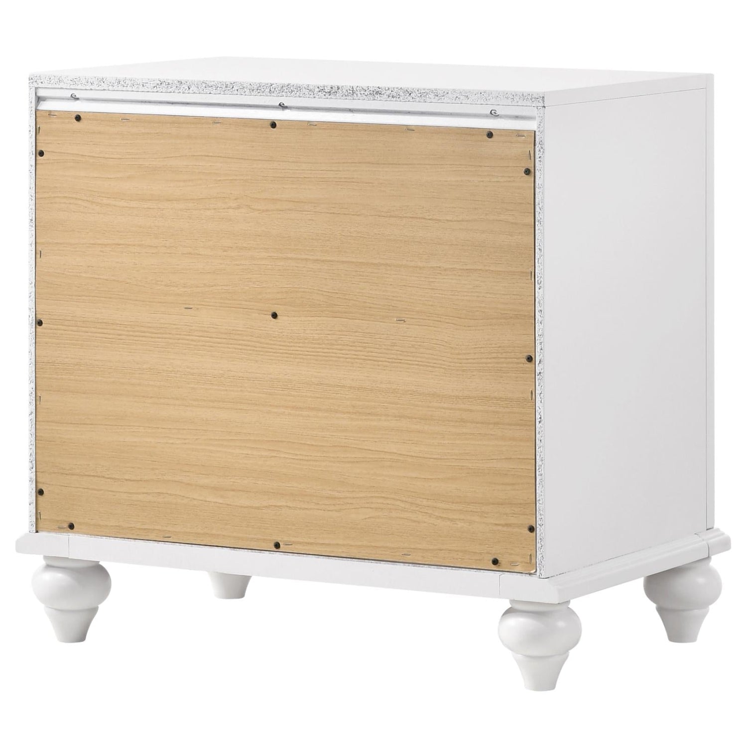 Barzini 2-Drawer Nightstand White - 205892 - Bien Home Furniture & Electronics