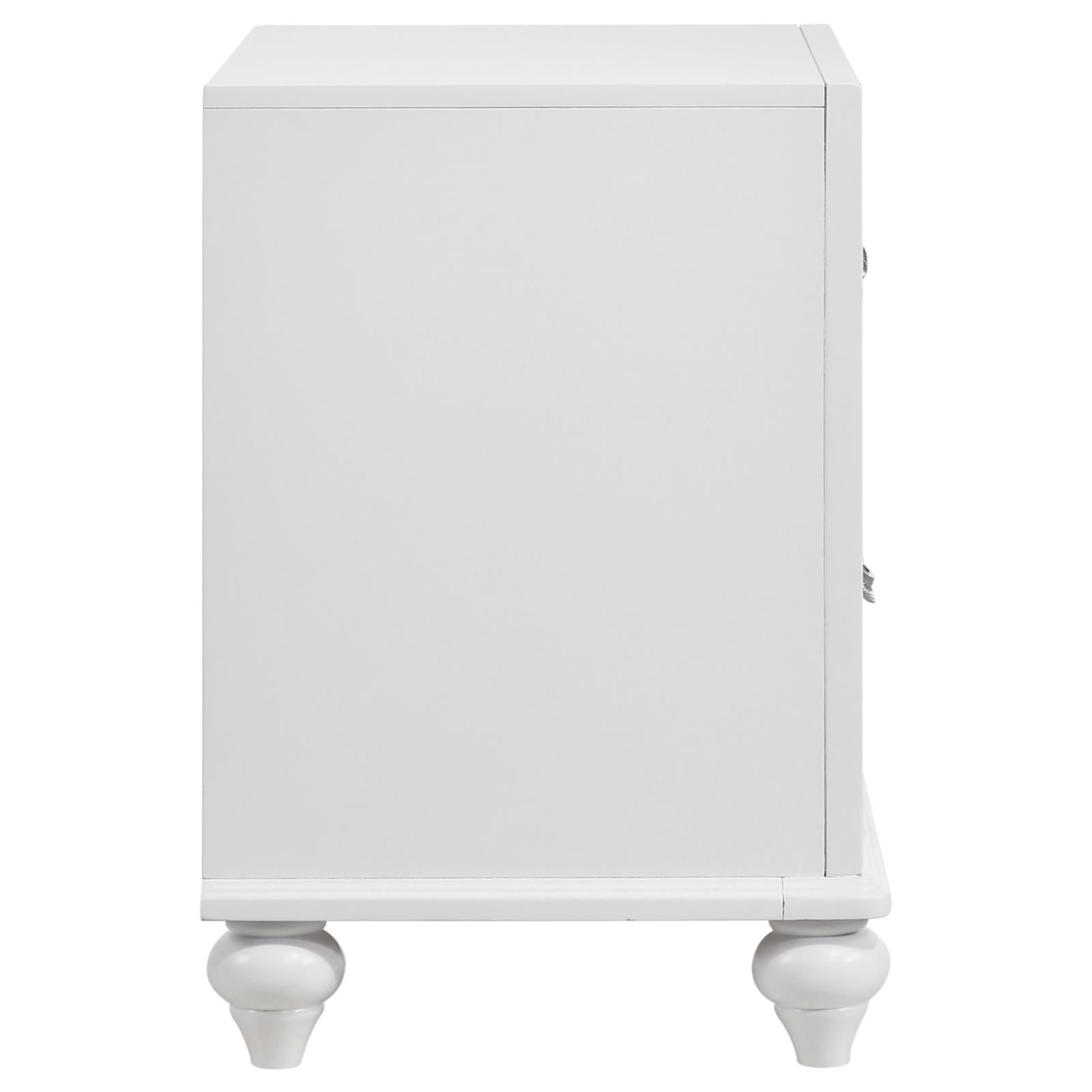 Barzini 2-Drawer Nightstand White - 205892 - Bien Home Furniture & Electronics
