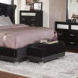 Barzini Black Tufted Rectangular Trunk with Nailhead - 300644 - Bien Home Furniture & Electronics