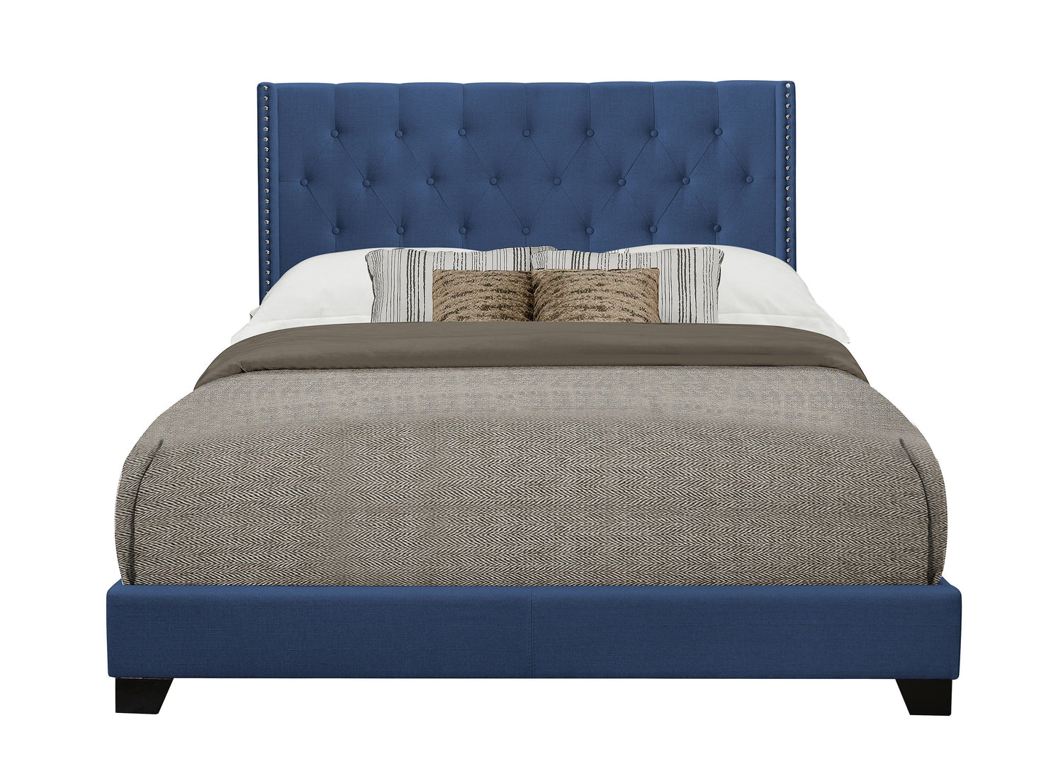Barzini Blue Full Upholstered Bed - SH215FBLU-1 - Bien Home Furniture & Electronics