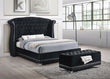 Barzini California King Tufted Upholstered Bed Black - 300643KW - Bien Home Furniture & Electronics