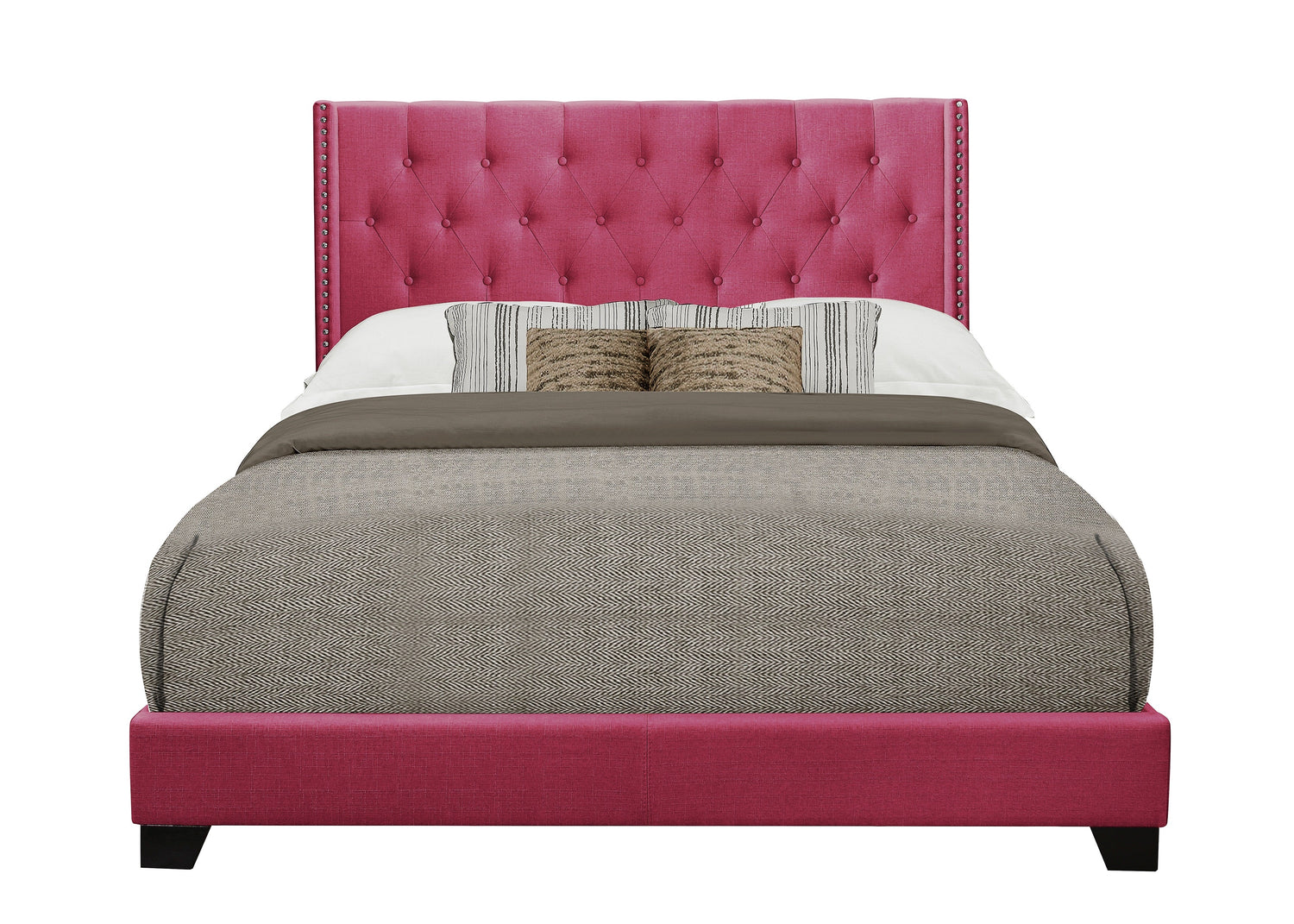 Barzini Pink Full Upholstered Bed - SH215FPNK-1 - Bien Home Furniture & Electronics