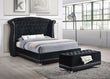 Barzini Queen Tufted Upholstered Bed Black - 300643Q - Bien Home Furniture & Electronics