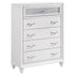 Barzini White 5-Drawer Chest - 205895 - Bien Home Furniture & Electronics