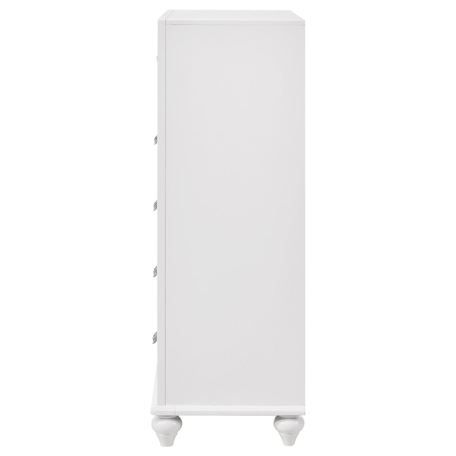 Barzini White 5-Drawer Chest - 205895 - Bien Home Furniture & Electronics