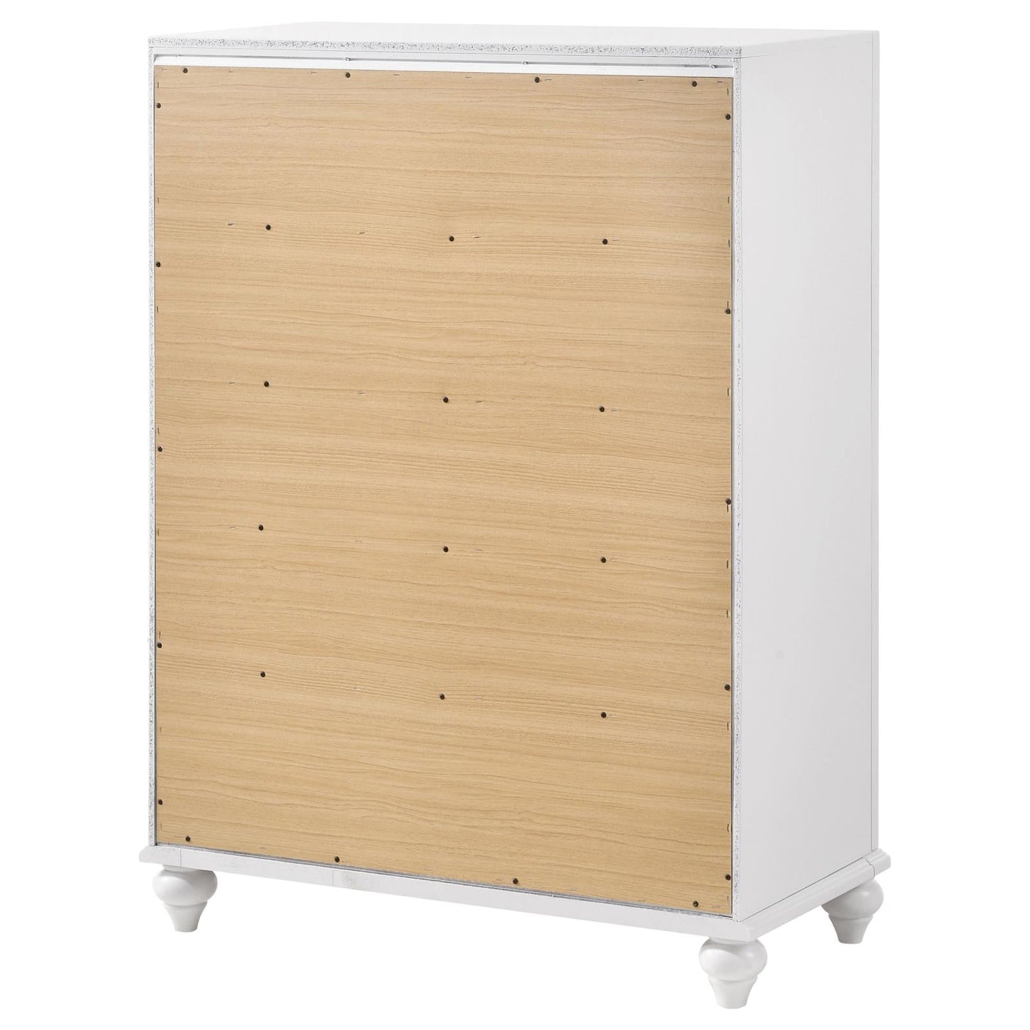 Barzini White 5-Drawer Chest - 205895 - Bien Home Furniture & Electronics
