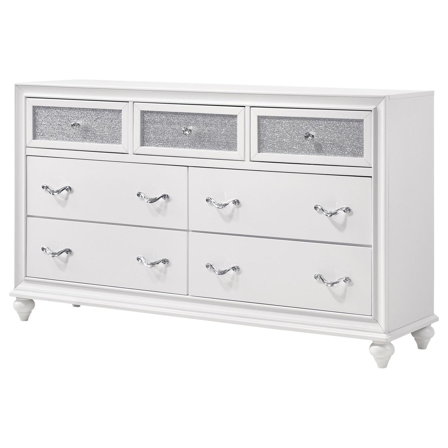 Barzini White 7-Drawer Dresser - 205893 - Bien Home Furniture & Electronics