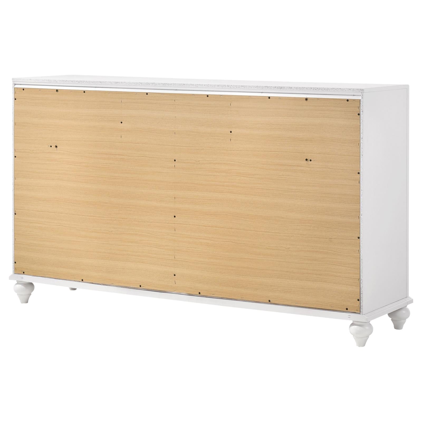 Barzini White 7-Drawer Dresser - 205893 - Bien Home Furniture & Electronics