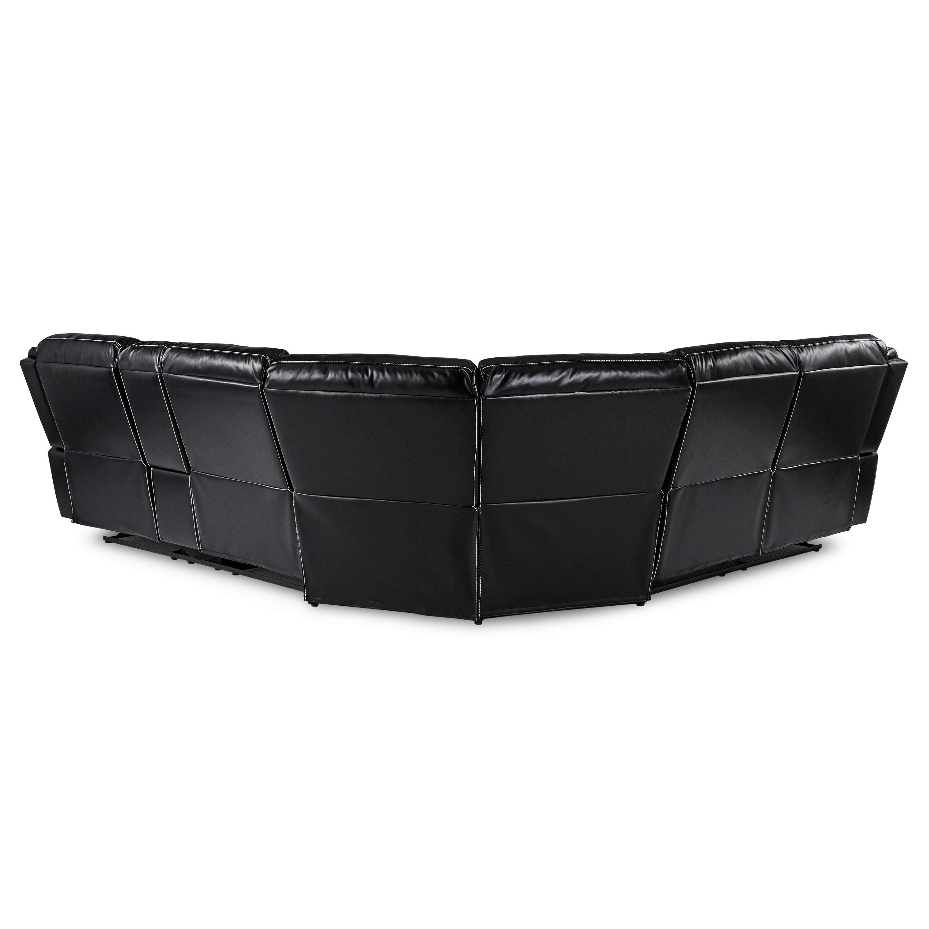 Bastrop Black 3-Piece Sectional with Right Console - 8230BLK*SC - Bien Home Furniture & Electronics