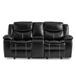 Bastrop Black Reclining Loveseat - 8230BLK-2 - Bien Home Furniture & Electronics