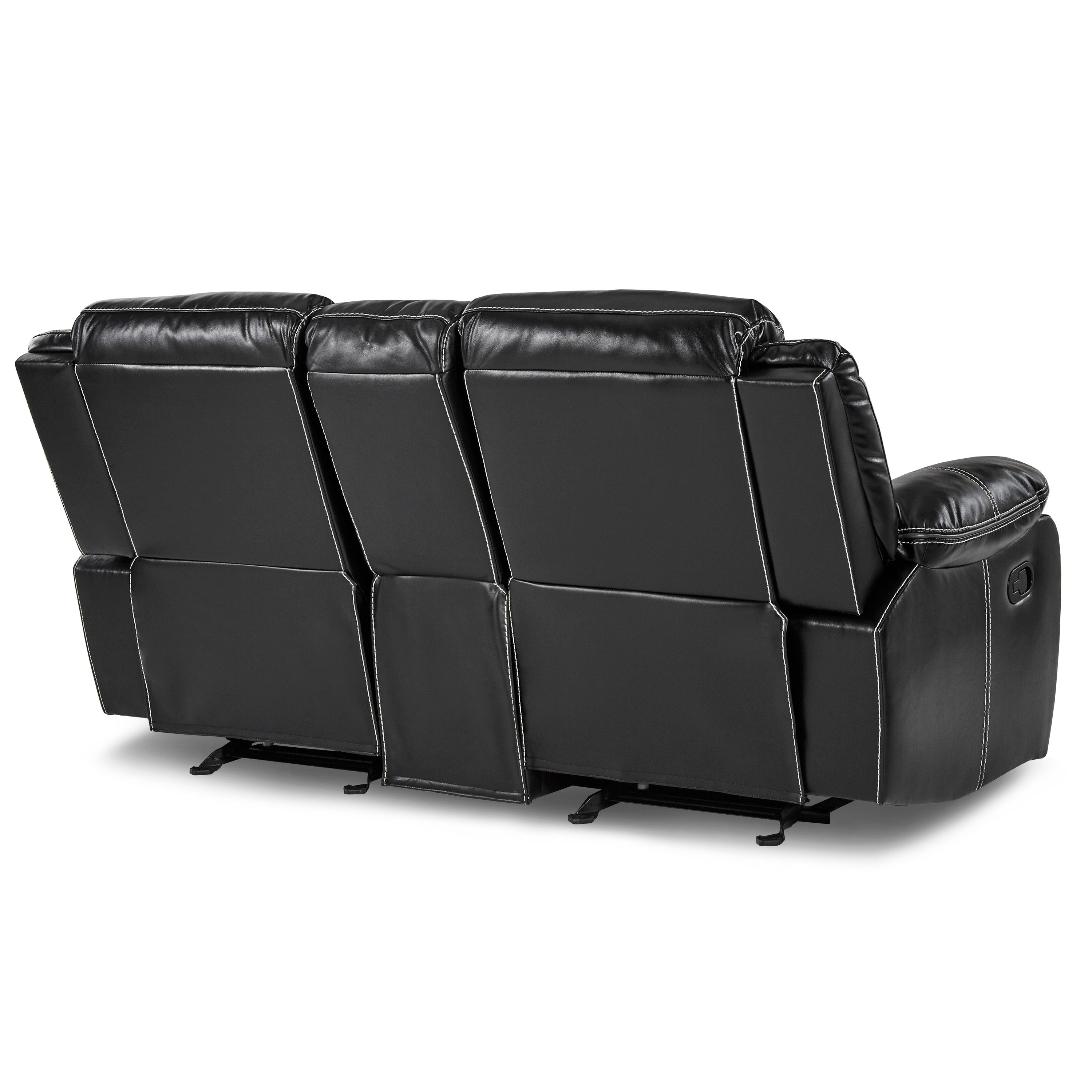 Bastrop Black Reclining Loveseat - 8230BLK-2 - Bien Home Furniture & Electronics