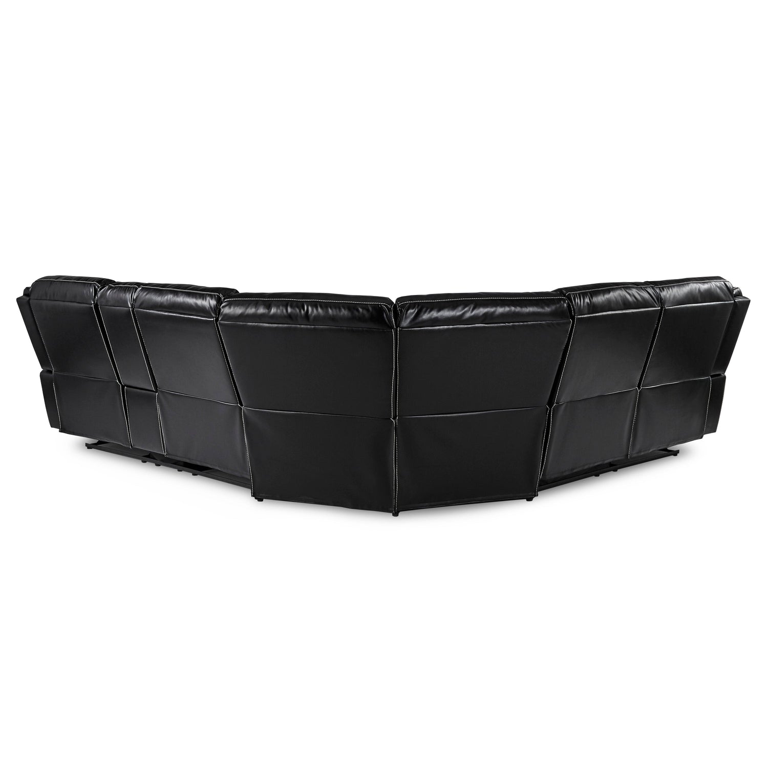 Bastrop Black Reclining Sectional - SET | 8230BLK-2L | 8230BLK-2RCN | 8230BLK-CR - Bien Home Furniture & Electronics