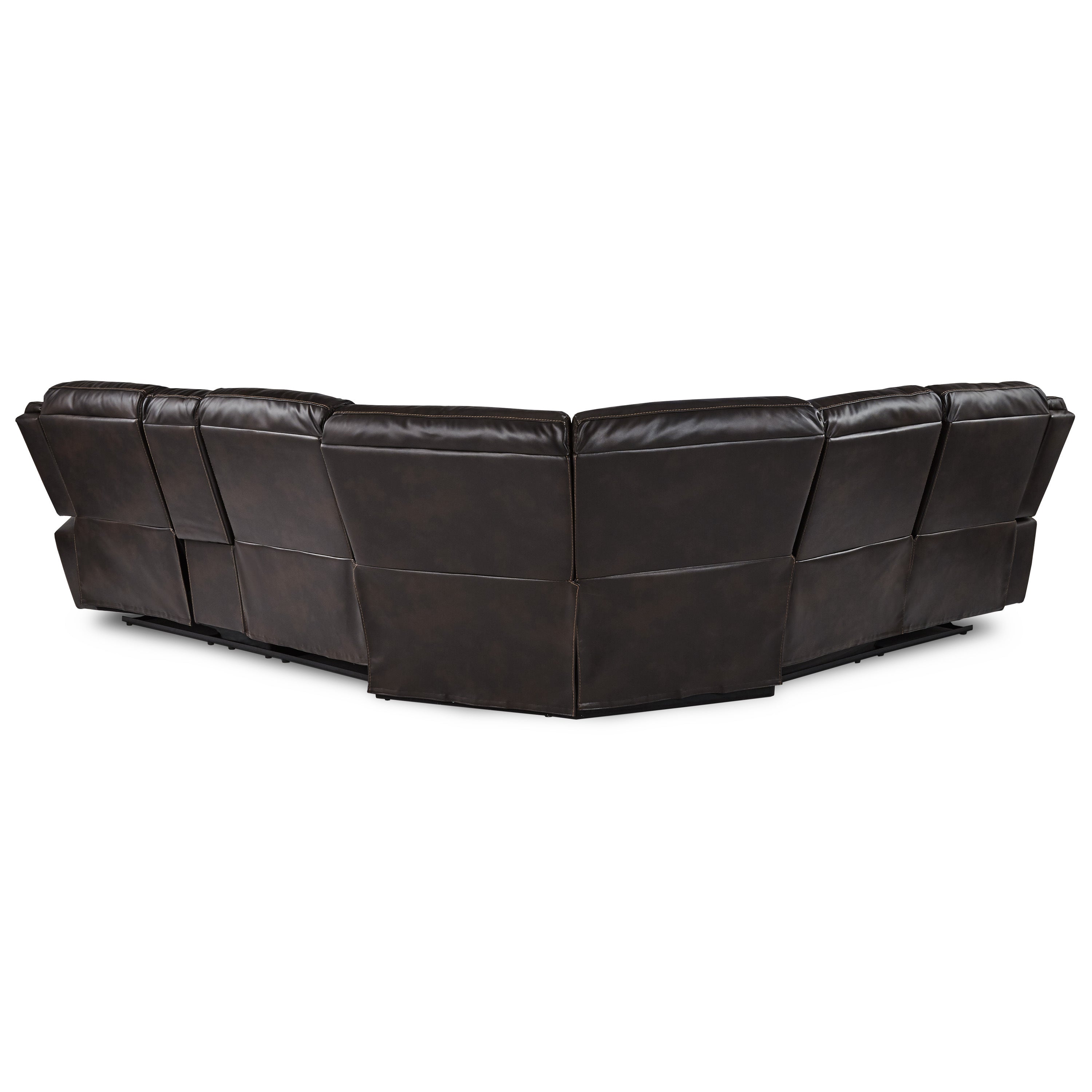 Bastrop Brown 3-Piece Sectional with Right Console - 8230BRW*SC - Bien Home Furniture & Electronics