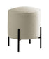 Basye Round Upholstered Ottoman Beige/Matte Black - 905495 - Bien Home Furniture & Electronics