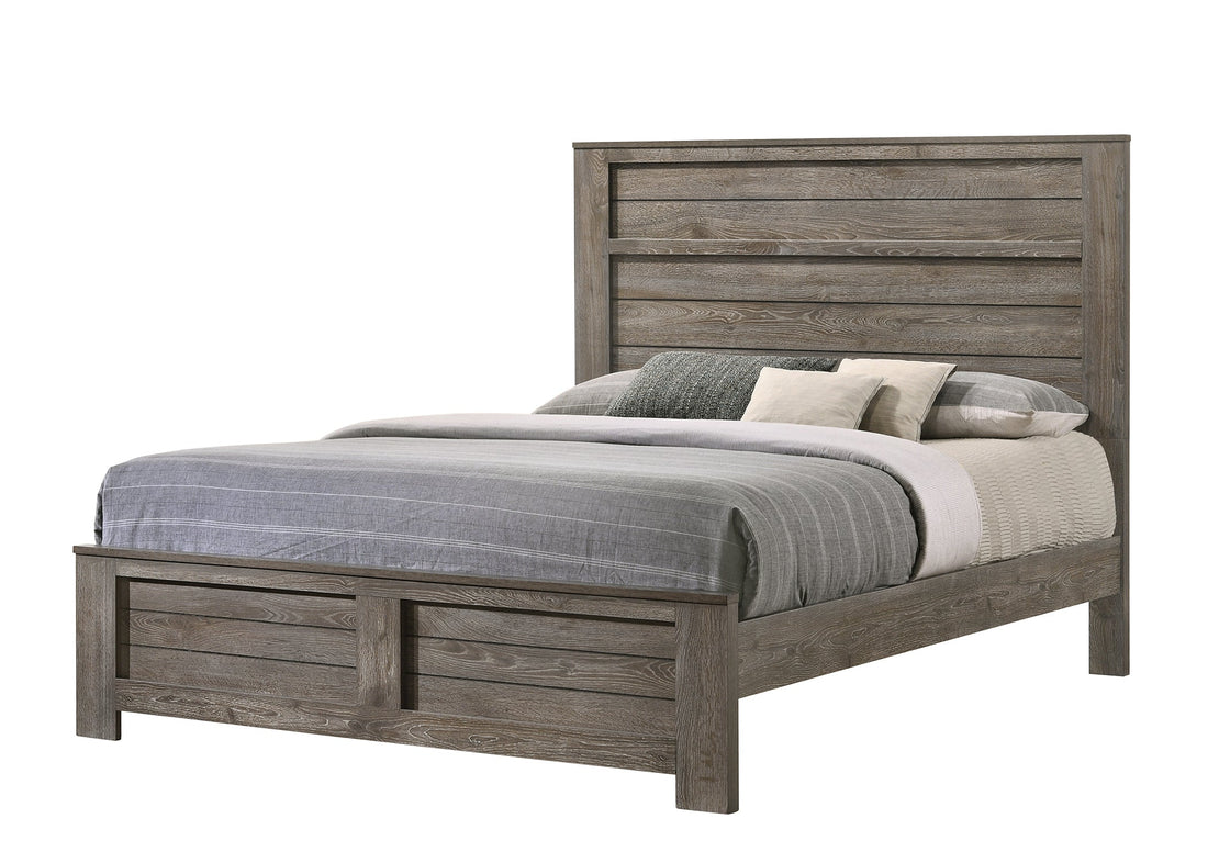 Bateson Brown Panel Bedroom Set - SET | B6960-Q-HBFB | B6960-KQ-RAIL | B6960-2 | B6960-4 - Bien Home Furniture &amp; Electronics