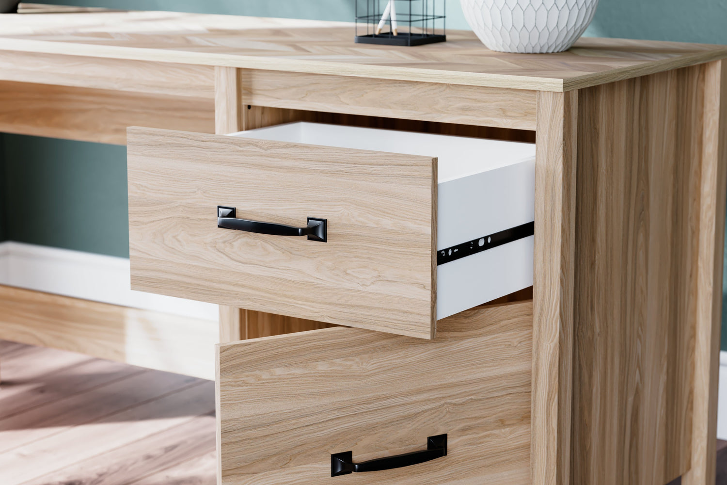 Battelle Tan 60" Home Office Desk - H3929-134 - Bien Home Furniture & Electronics