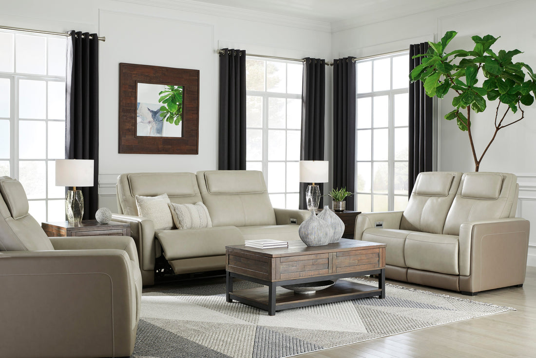 Battleville Almond Power Reclining Living Room Set - SET | U3070547 | U3070514 | U3070513 - Bien Home Furniture &amp; Electronics