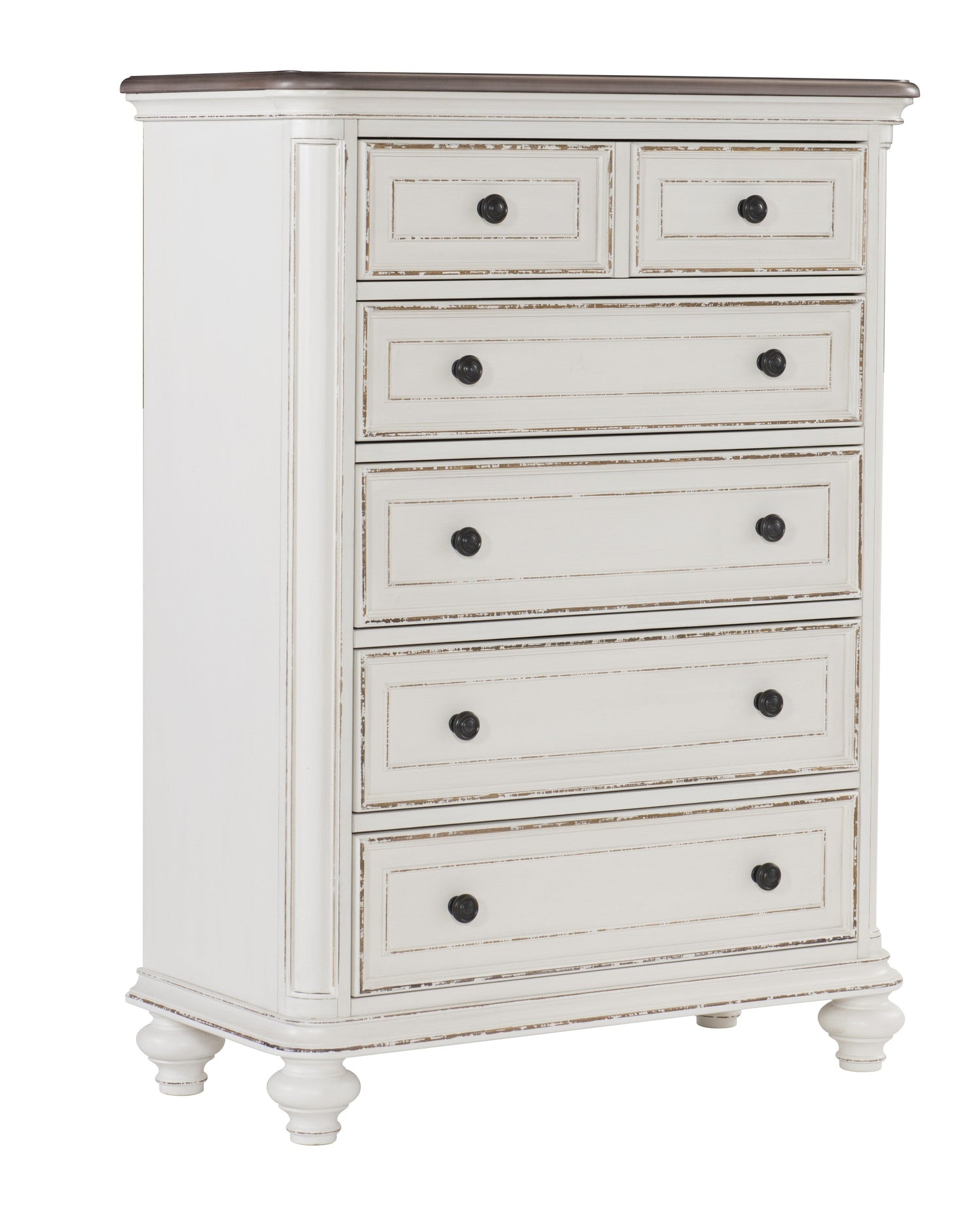 Baylesford Antique White Upholstered Panel Bedroom Set - SET | 1624KW-1 | 1624KW-2 | 1624W-3 | 1624W-5 | 1624W-6 | 1624W-4 - Bien Home Furniture &amp; Electronics