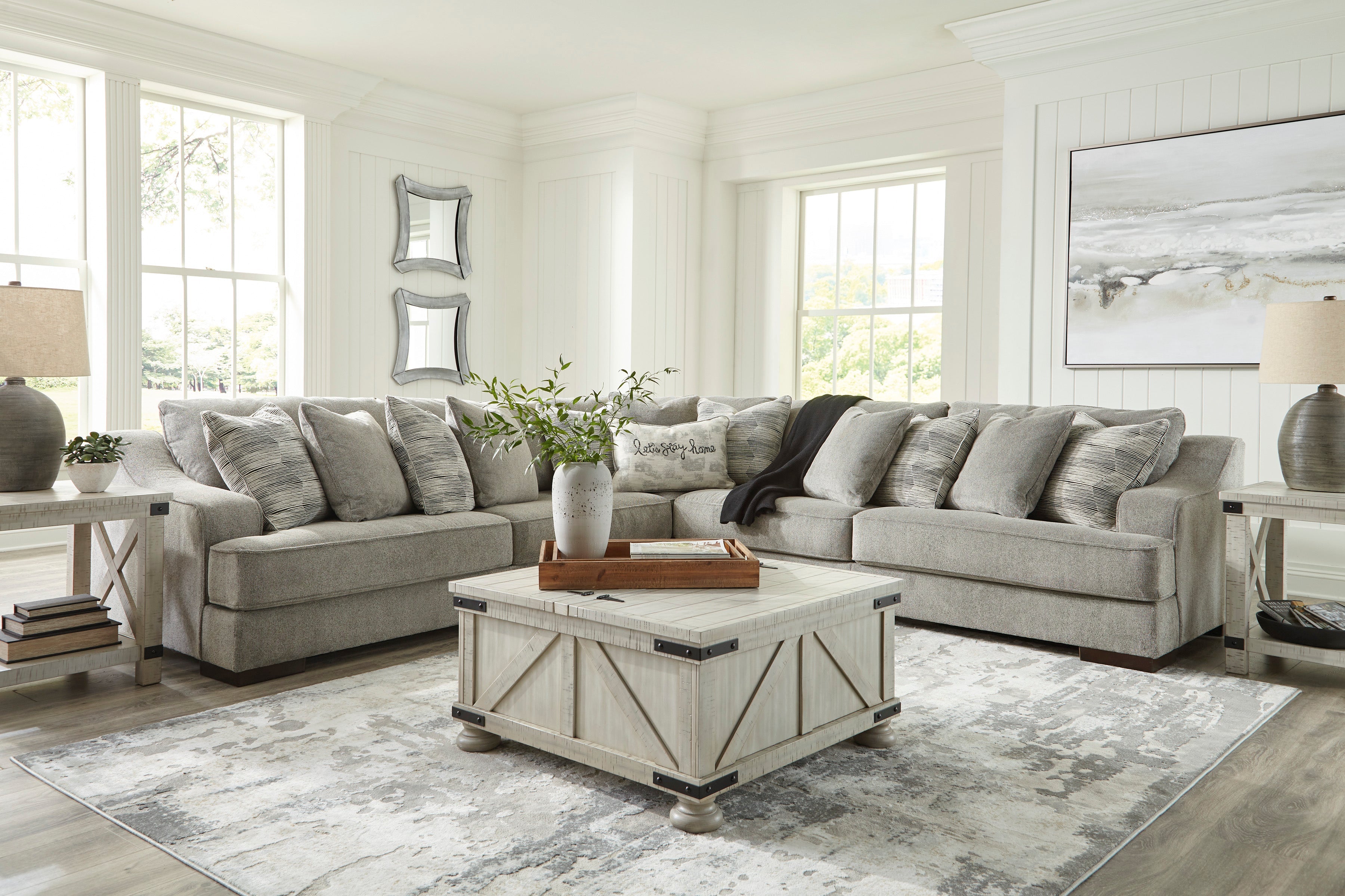 Bayless Smoke 3-Piece Sectional - SET | 5230466 | 5230467 | 5230477 | 5230408 - Bien Home Furniture & Electronics