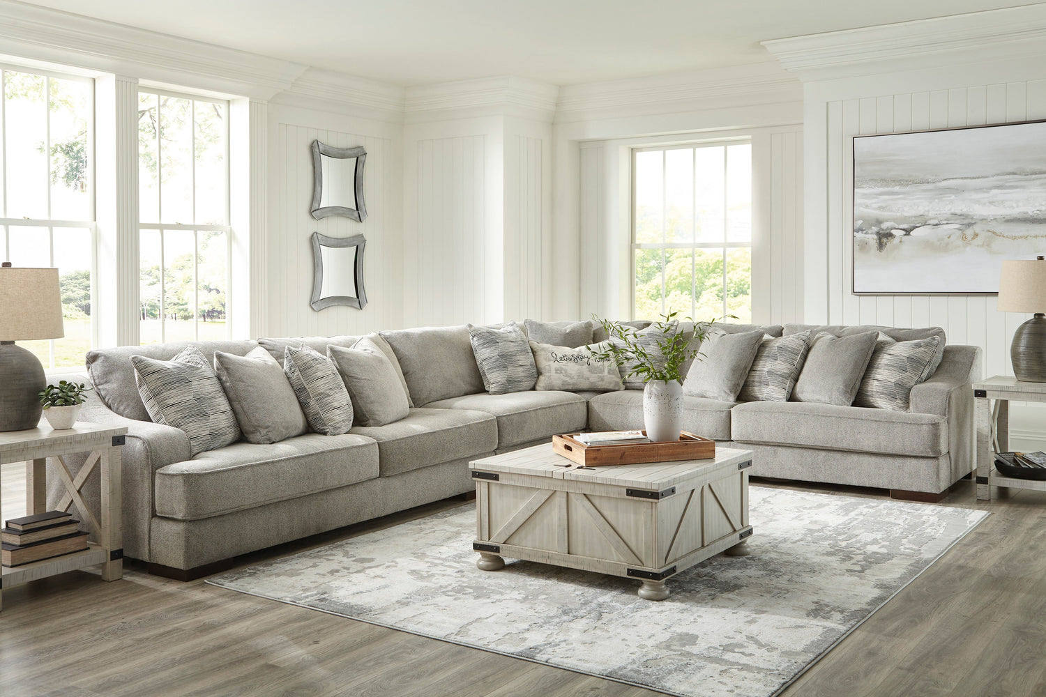 Bayless Smoke 4-Piece Sectional - SET | 5230466 | 5230467 | 5230477 | 5230446 | 5230408 - Bien Home Furniture & Electronics