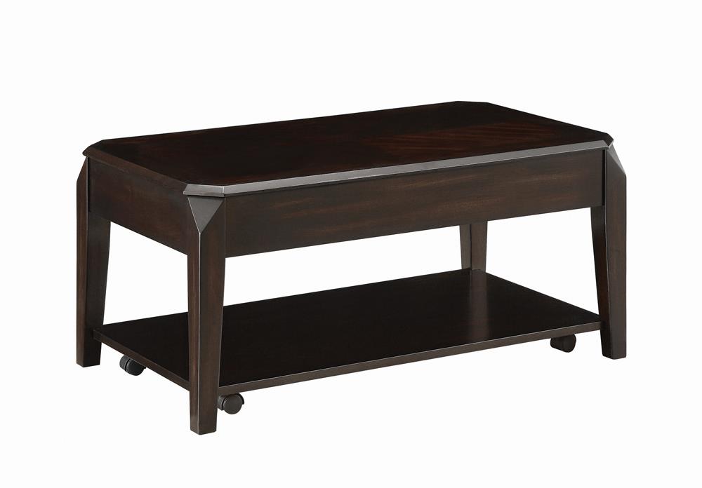 Baylor Walnut Lift Top Coffee Table with Hidden Storage - 721048 - Bien Home Furniture &amp; Electronics