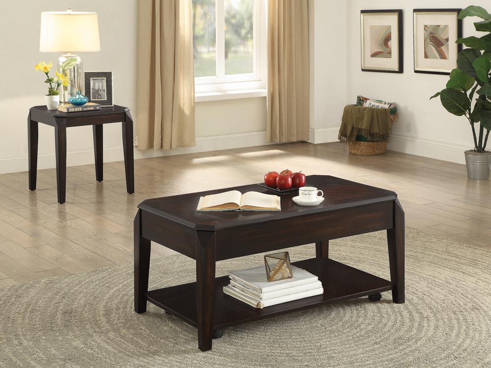 Baylor Walnut Lift Top Coffee Table with Hidden Storage - 721048 - Bien Home Furniture &amp; Electronics