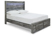 Baystorm Gray Full Panel Bed with 2 Storage Drawers - SET | B100-12 | B221-84S | B221-87 | B221-89 - Bien Home Furniture & Electronics