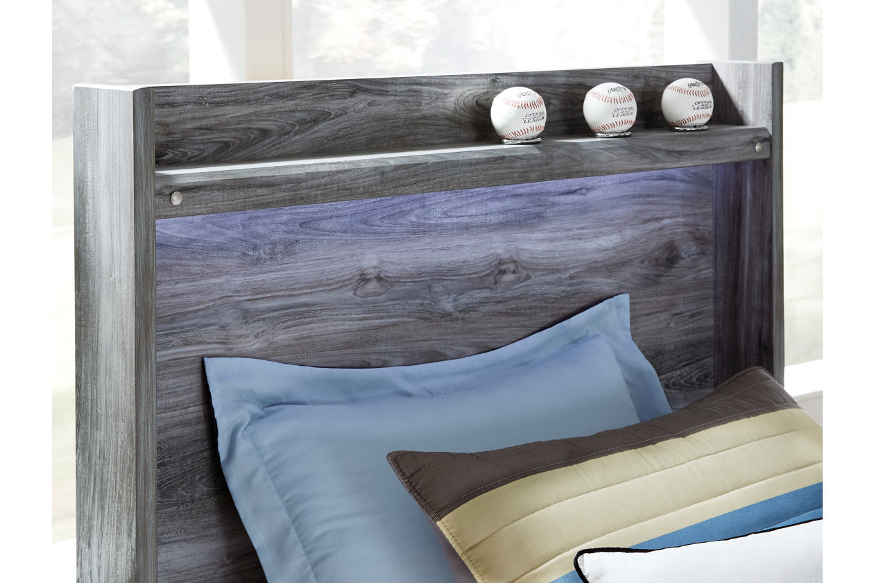 Baystorm Gray Full Panel Bed with 2 Storage Drawers - SET | B100-12 | B221-84S | B221-87 | B221-89 - Bien Home Furniture & Electronics
