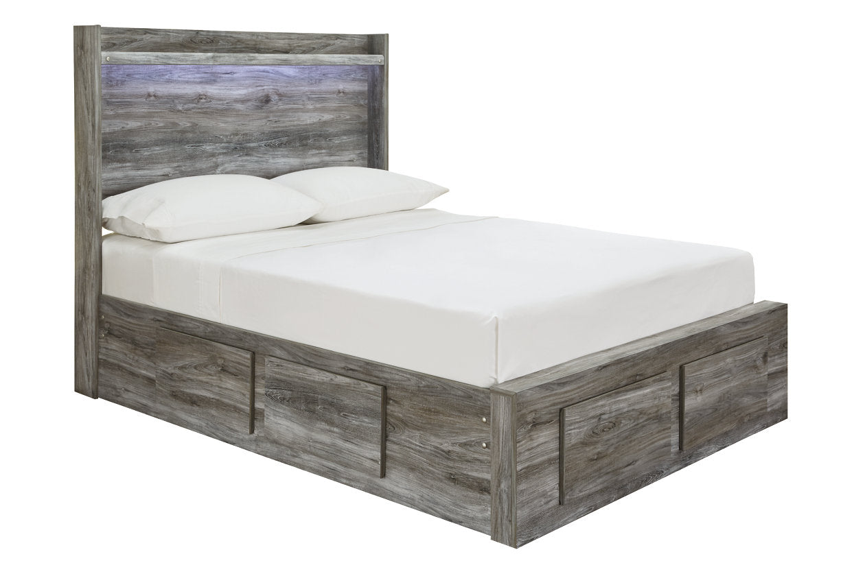 Baystorm Gray Full Panel Bed with 6 Storage Drawers - SET | B100-12 | B221-50(2) | B221-84S | B221-87 - Bien Home Furniture & Electronics