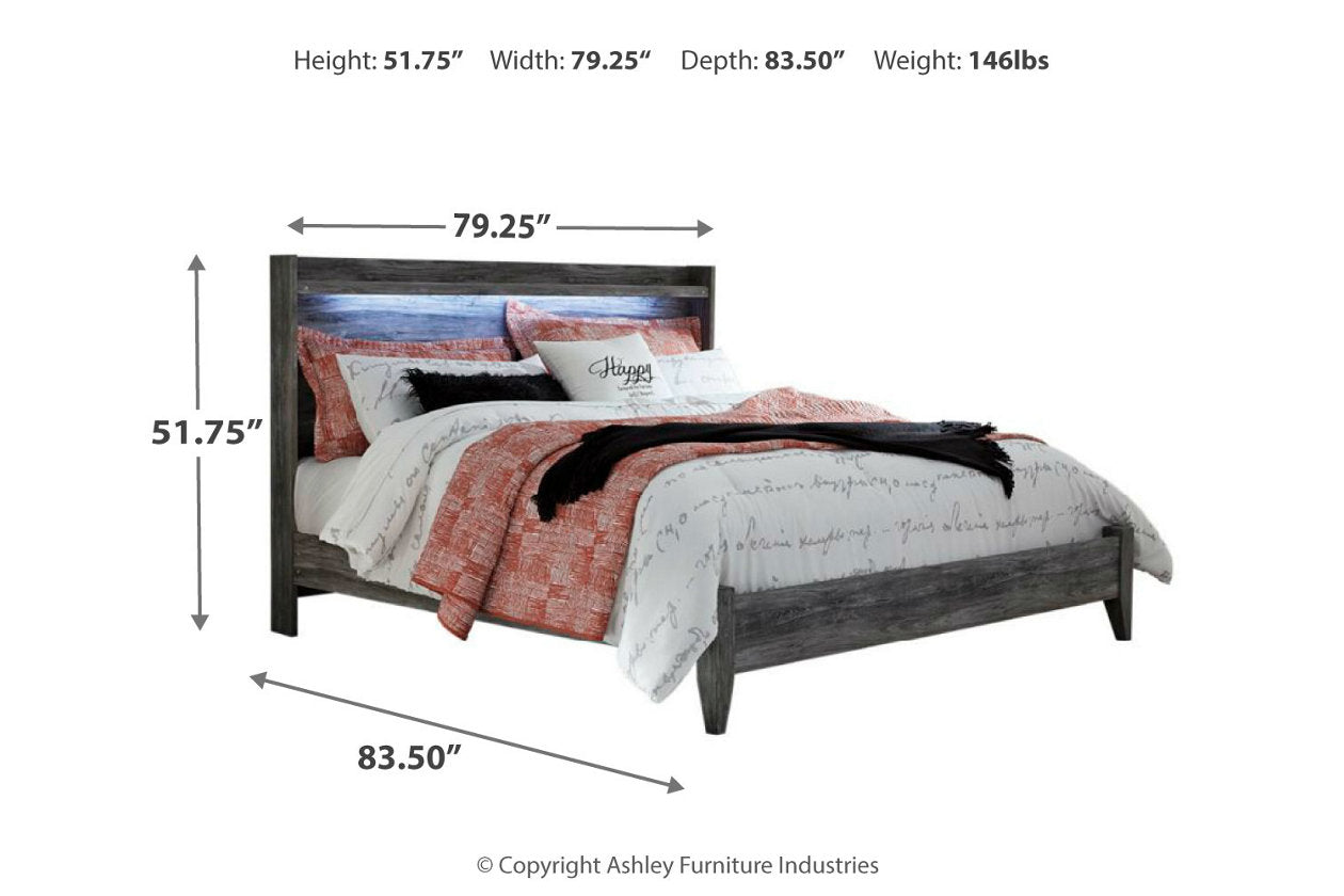 Baystorm Gray King Panel Bed - SET | B221-56 | B221-58 - Bien Home Furniture & Electronics