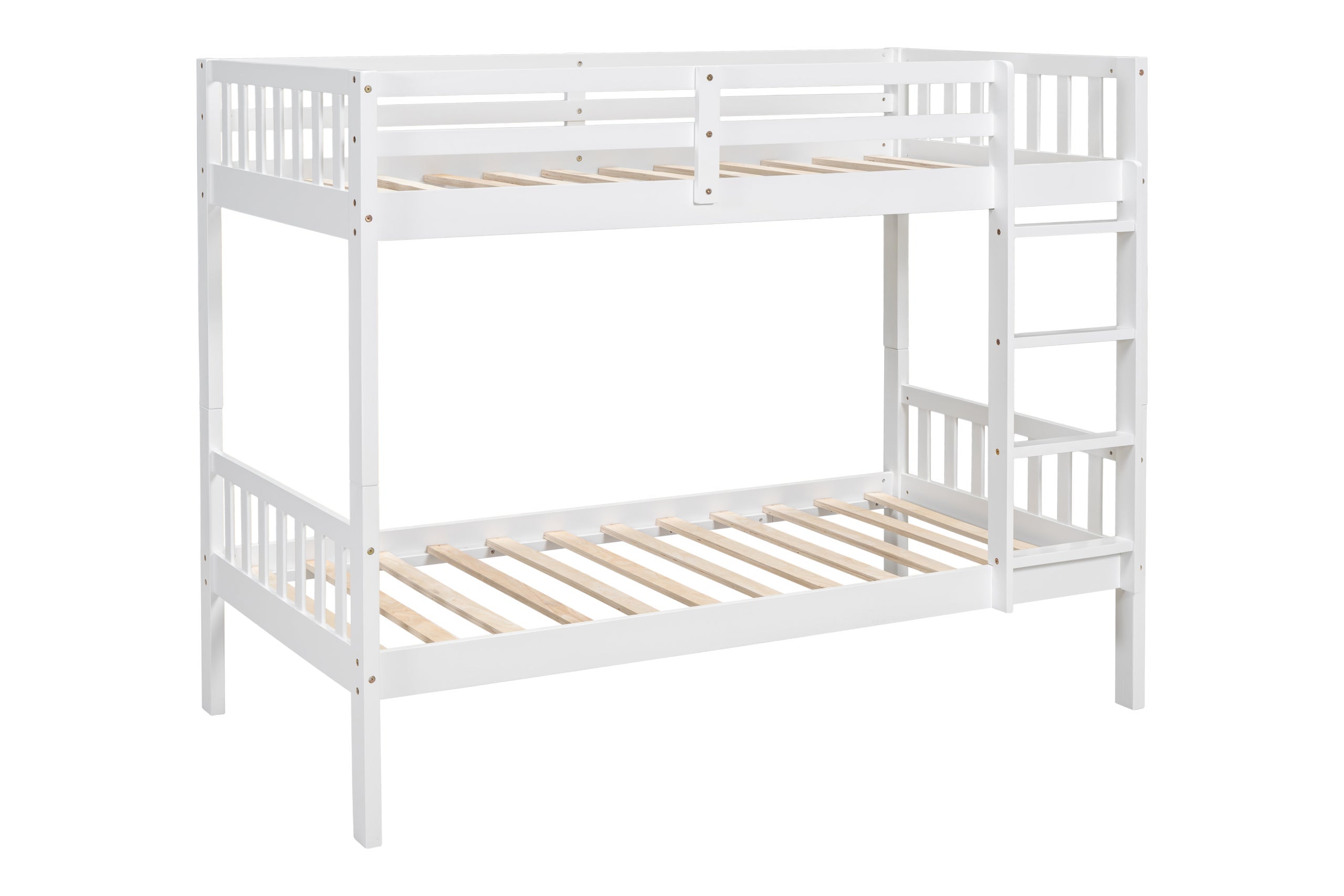 BB11 Twin/Twin Bunk Bed White - BB11 WHITE - Bien Home Furniture & Electronics