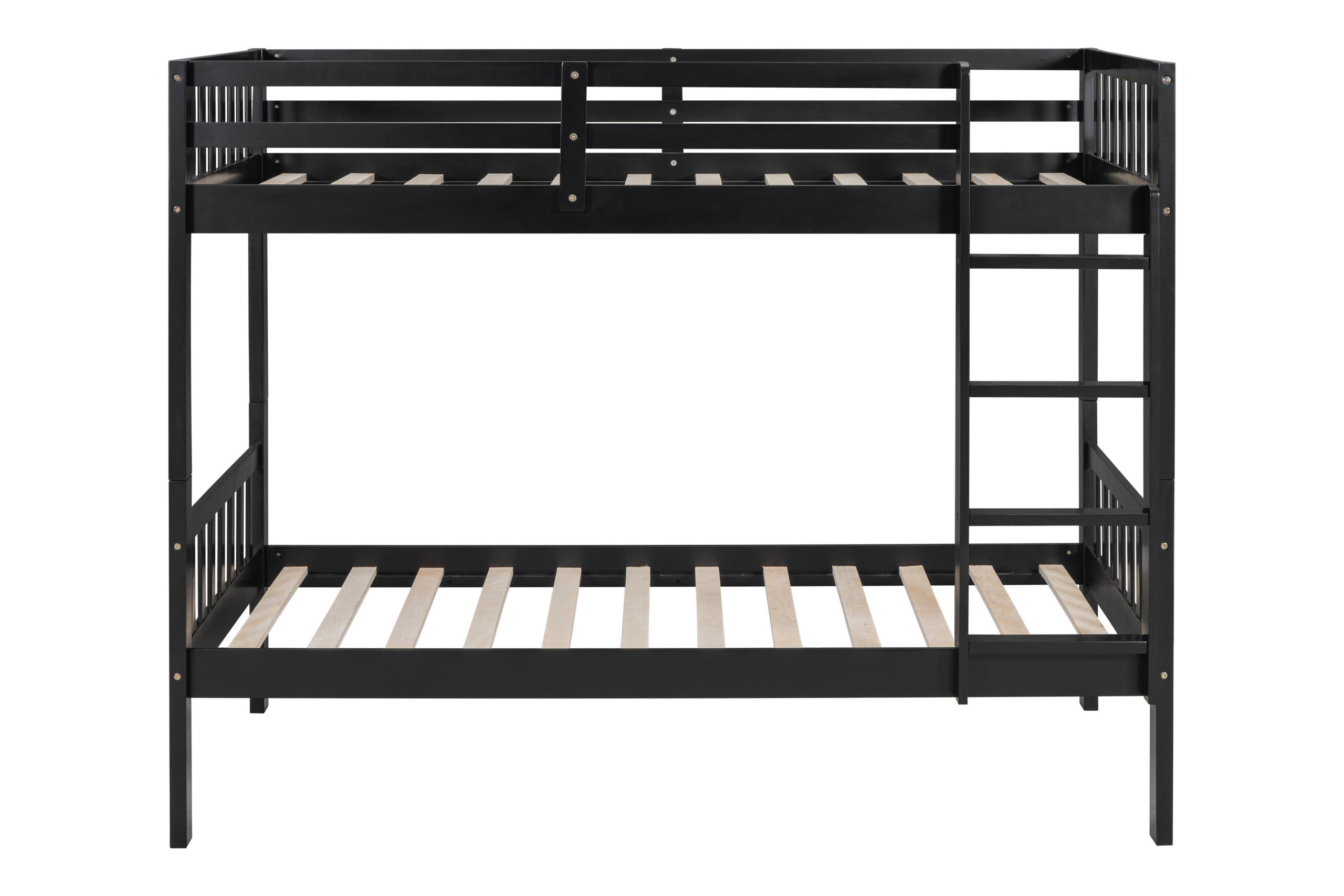 BB12 Twin/Twin Bunk Bed Black - BB12 BLACK - Bien Home Furniture & Electronics