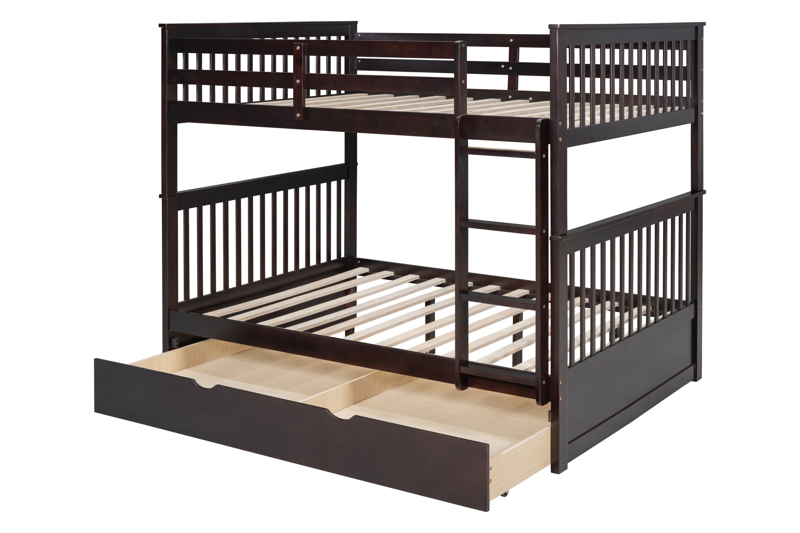 BB30 Full/Full Bunk Bed w/Twin Trundle Espresso - BB30 ESPRESSO - Bien Home Furniture & Electronics