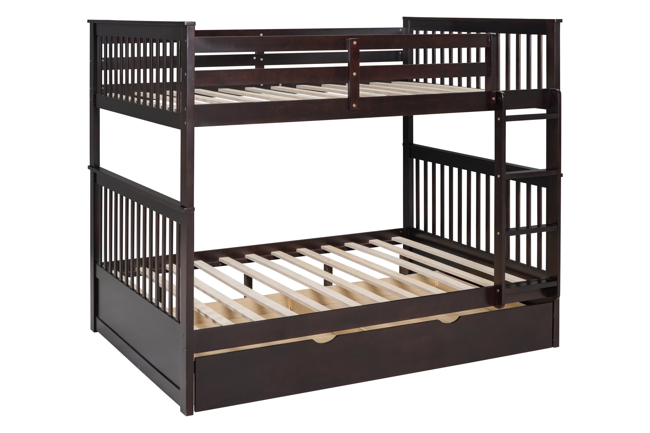BB30 Full/Full Bunk Bed w/Twin Trundle Espresso - BB30 ESPRESSO - Bien Home Furniture & Electronics