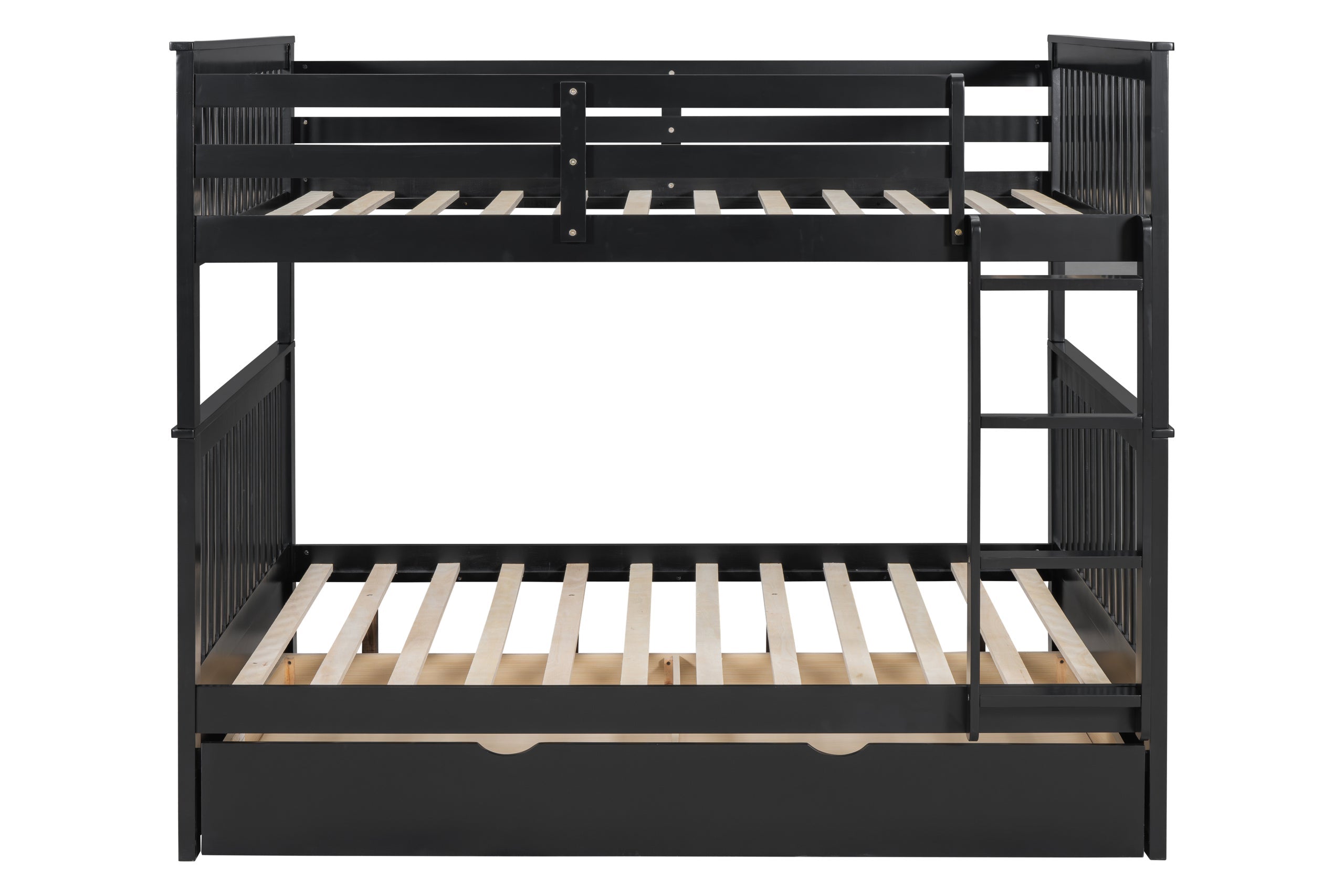 BB32 Full/Full Bunk Bed w/Twin Trundle Black - BB32 BLACK - Bien Home Furniture & Electronics