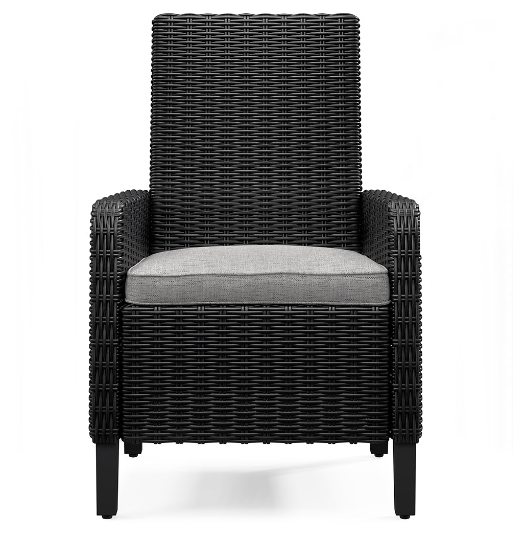 Beachcroft Black/Light Gray Outdoor Arm Chair with Cushion (Set of 2) - P792-601A - Bien Home Furniture & Electronics