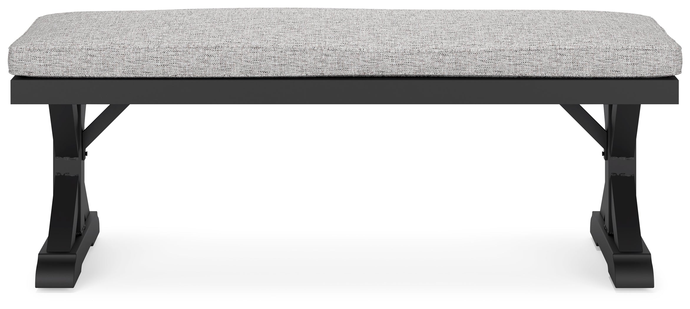 Beachcroft Black/Light Gray Outdoor Bench with Cushion - P792-600 - Bien Home Furniture & Electronics