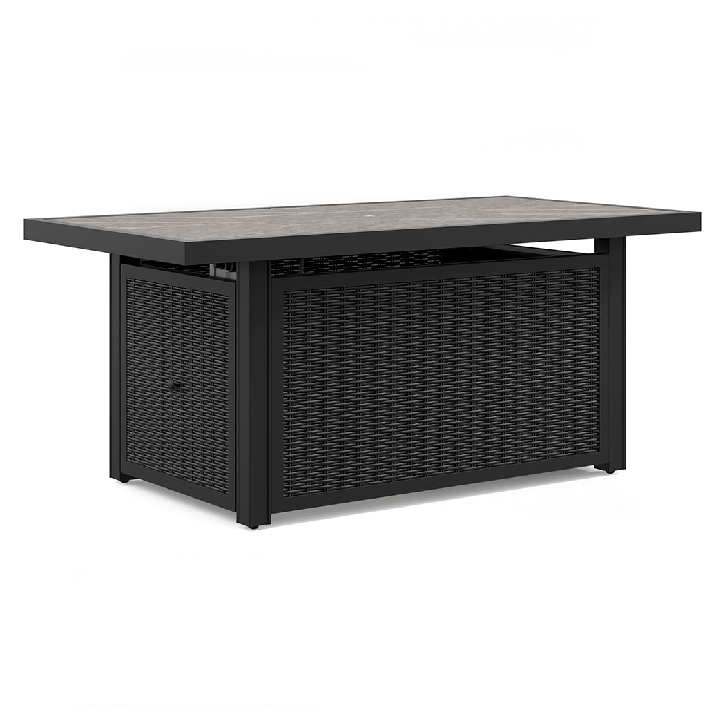 Beachcroft Black/Light Gray Outdoor Fire Pit Table - P792-773 - Bien Home Furniture & Electronics