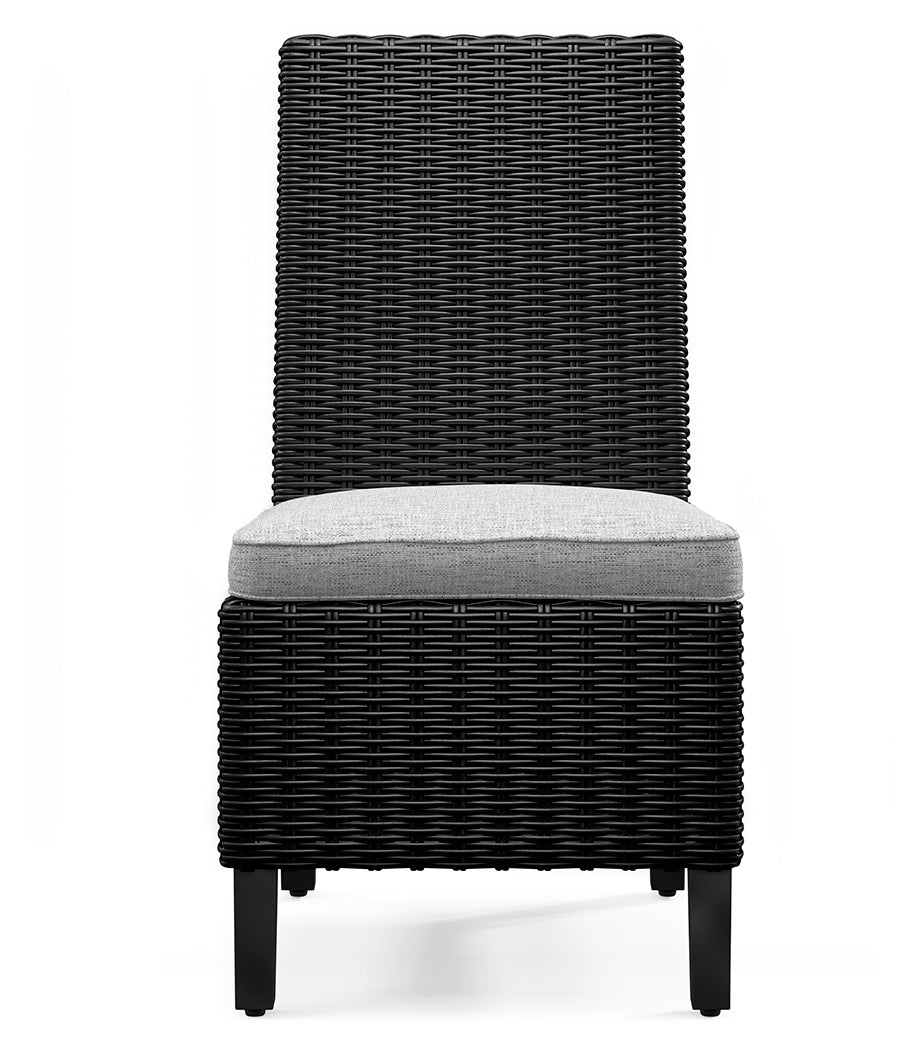 Beachcroft Black/Light Gray Outdoor Side Chair with Cushion (Set of 2) - P792-601 - Bien Home Furniture & Electronics