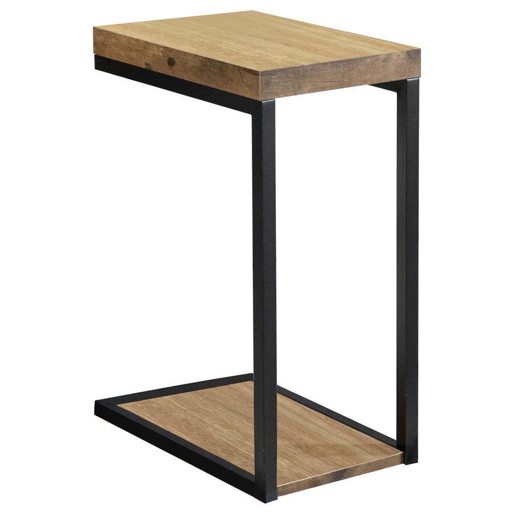 Beck C-Shape Snack Table Black/Antique Nutmeg - 931246 - Bien Home Furniture & Electronics