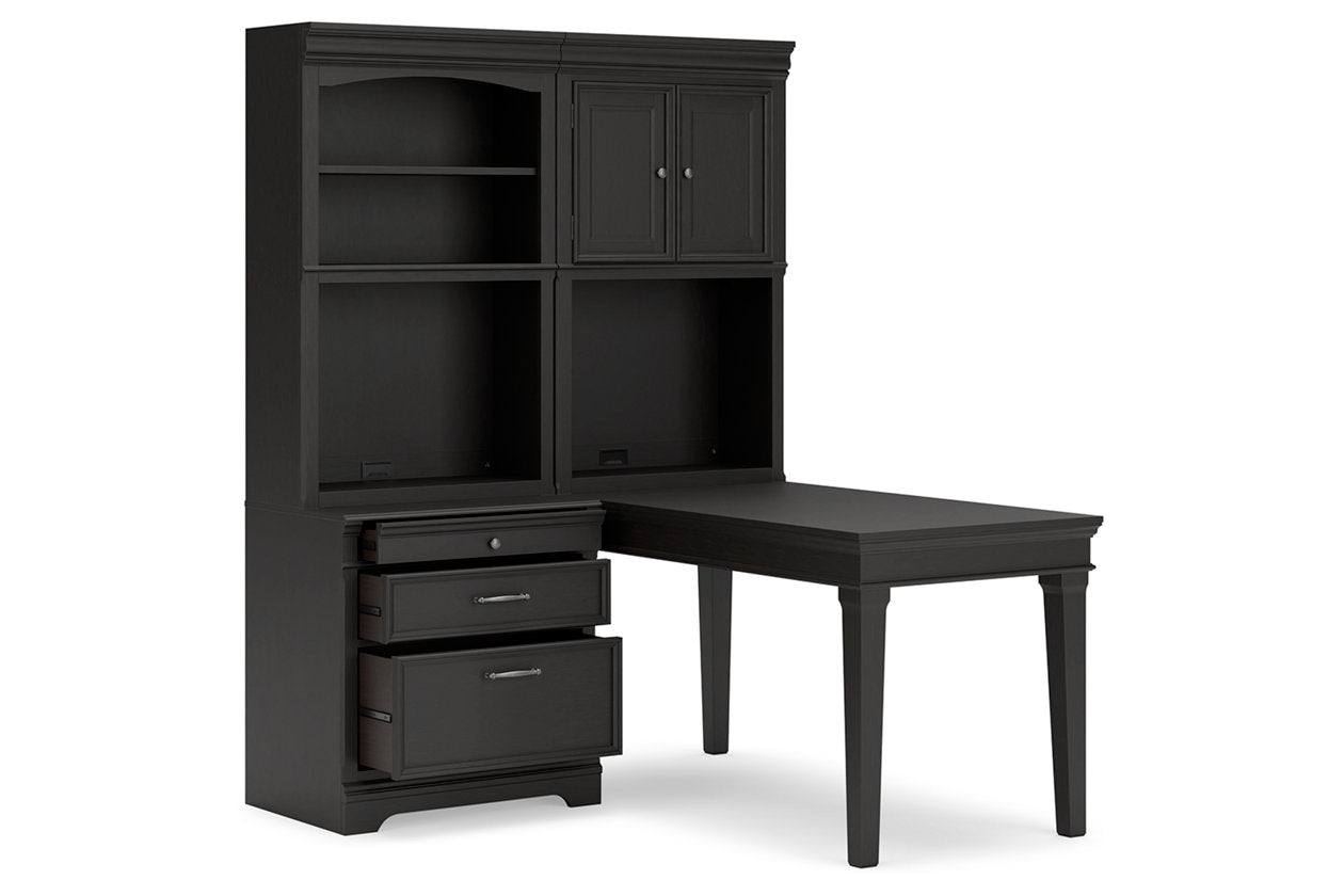 Beckincreek Black Home Office Bookcase Desk - SET | H778-40B | H778-40T | H778-41T | H778-44 - Bien Home Furniture &amp; Electronics