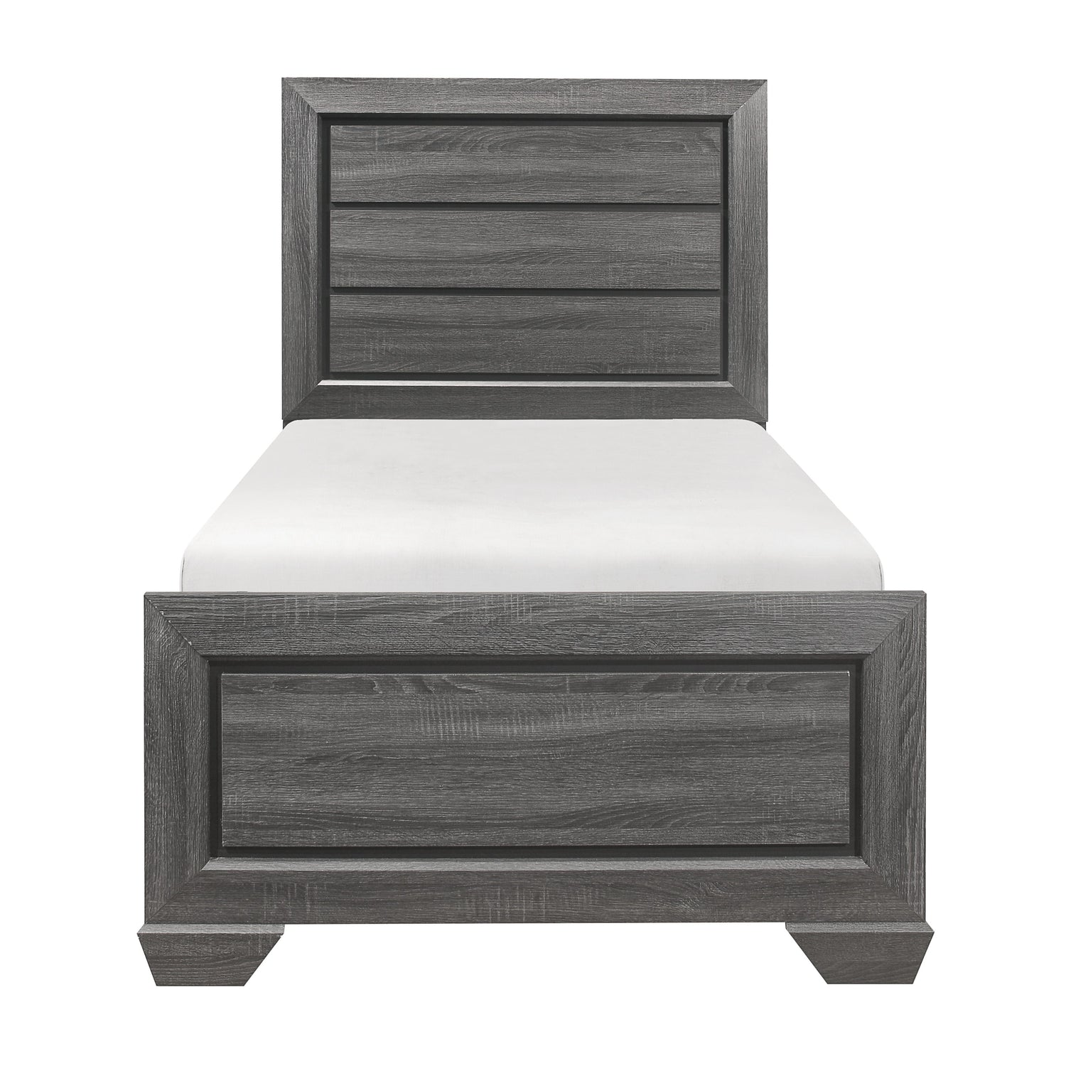 Beechnut Gray Twin Panel Bed - SET | 1904TGY-1 | 1904FGY-3 - Bien Home Furniture & Electronics