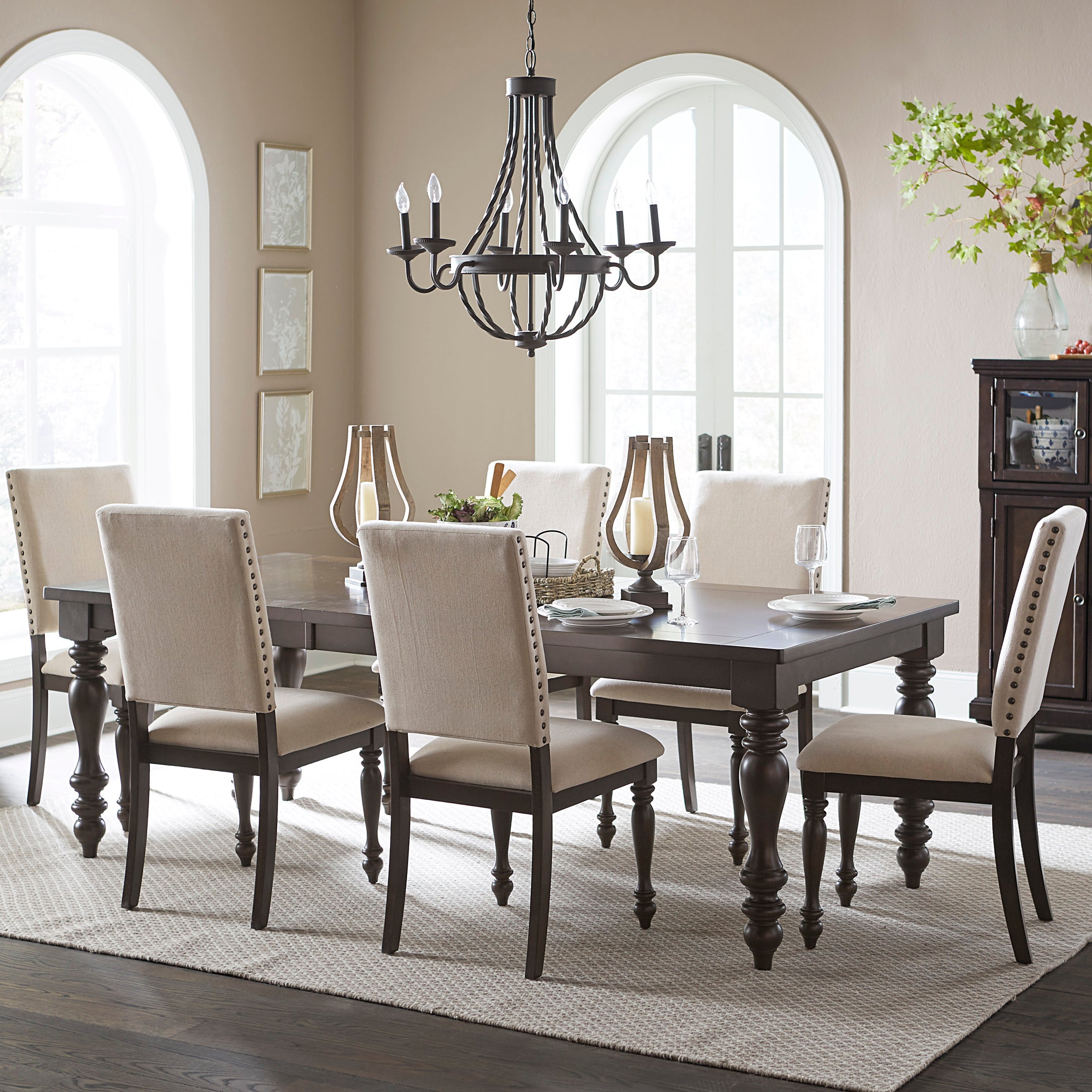 Begonia Grayish Brown Extendable Dining Table - 1718GY-90 - Bien Home Furniture & Electronics