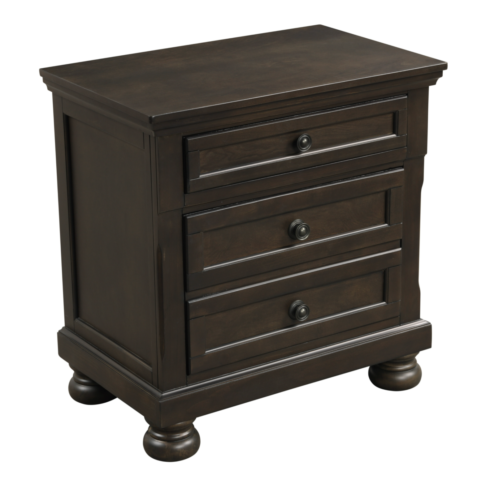 Begonia Grayish Brown Nightstand - 1718GY-4 - Bien Home Furniture &amp; Electronics